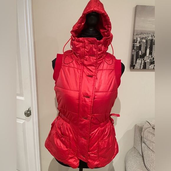 Women’s puffer vest red - Picture 3 of 10